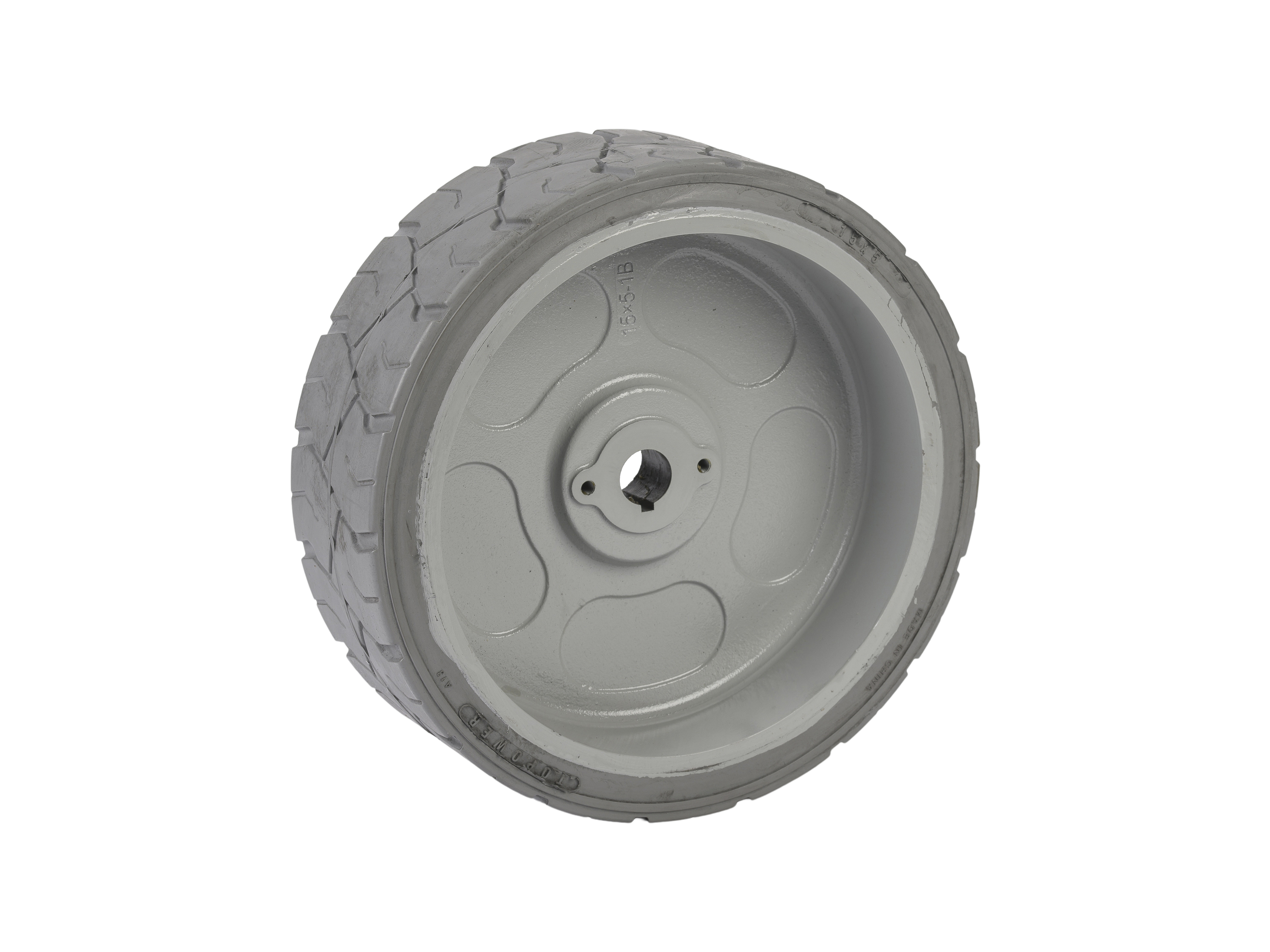 Roda Tração - <p>Roda Tração 15 x 5</p><p>GS - 2032 / 2632 / 3232 , GS - 1432 , GS - 2669 BE / 3369 BE / 4069 BE</p>